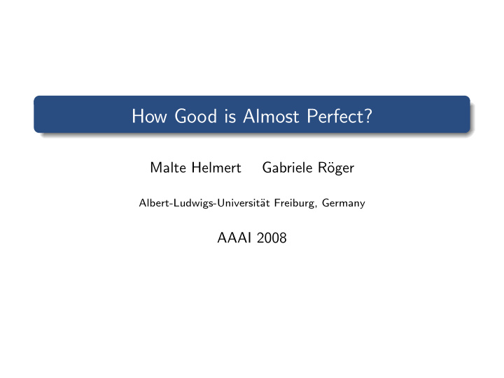 how good is almost perfect