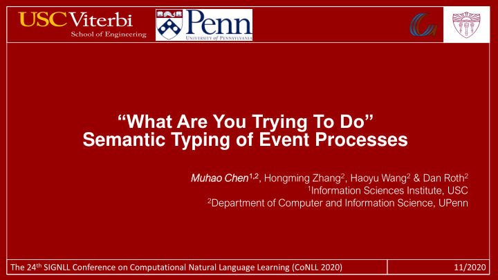 semantic typing of event processes