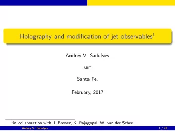 QGP is strongly interacting.  Jets are main available probes of the plasma.  A jet could be treated