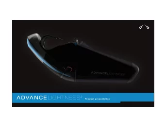 Product presentation  Original Reloaded  Product presentation contents  LIGHTNESS 2  Original