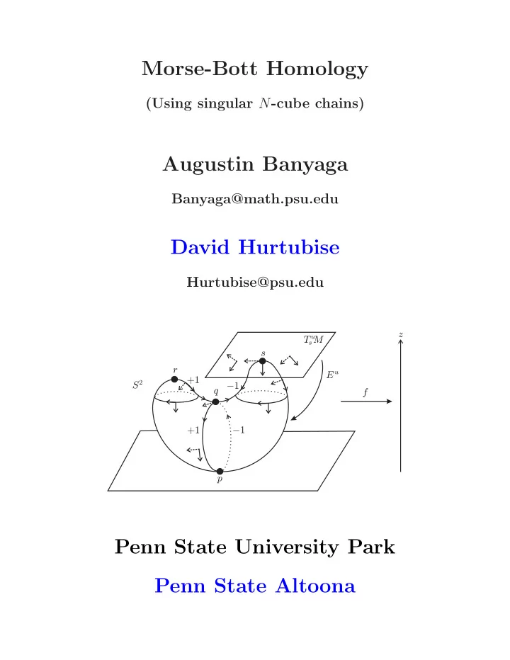 morse bott homology