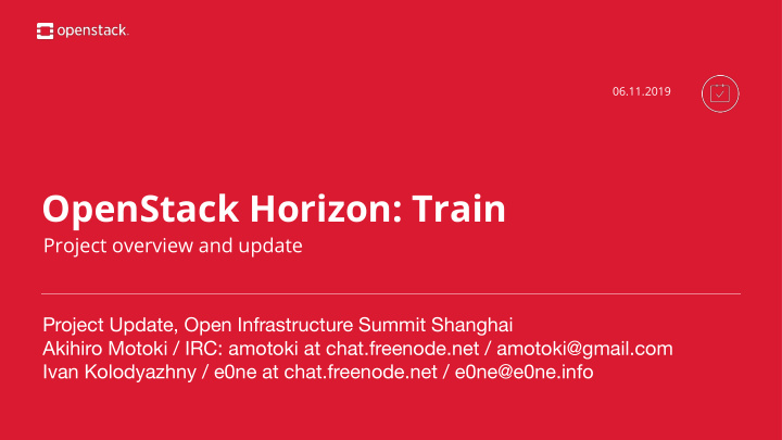 openstack horizon train