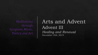 Music: from Handel's Messiah: &quot;Then shall the eyes of the blind&quot; (Recit.) and &quot;He