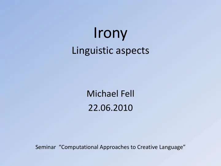 irony