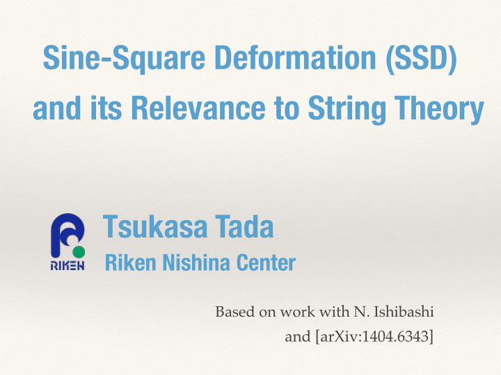 sine square deformation ssd and its relevance to string