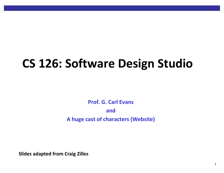 cs 126 software design studio