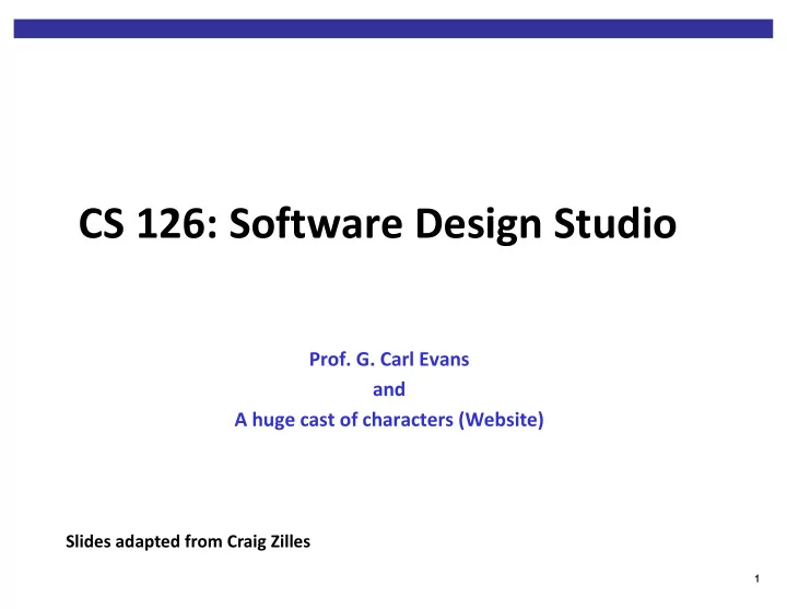 cs 126 software design studio
