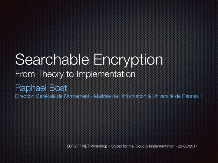 searchable encryption