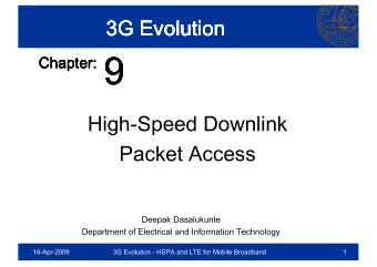 Chapter: 9  9  9  9  Chapter:  Chapter:  Chapter:  High-Speed Downlink  High-Speed Downlink  Packet