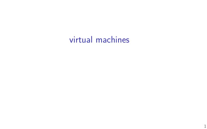 virtual machines