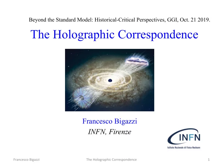 the holographic correspondence