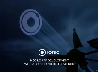 MOBILE APP DEVELOPMENT  MOBILE APP DEVELOPMENT  WITH A SUPERPOWERED PLATFORM  WITH A SUPERPOWERED