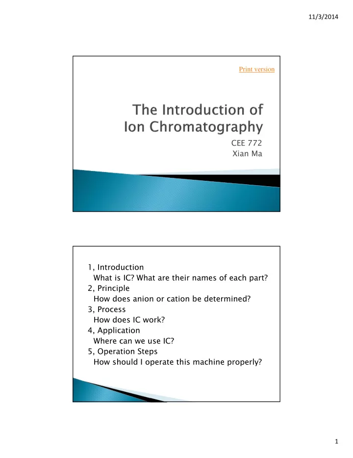 cee 772 xian ma 1 introduction what is ic what are their