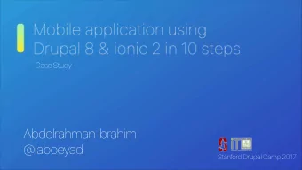 Abdelrahman Ibrahim  @iaboeyad  Stanford Drupal Camp 2017  Saudi Arabia  Problem  Around 2 events