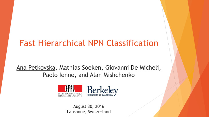 fast hierarchical npn classification
