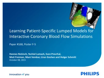 Learning Patient-Specific Lumped Models for  Interactive Coronary Blood Flow Simulations  Paper