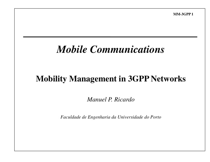 mobile communications