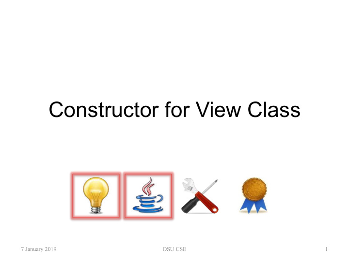 constructor for view class