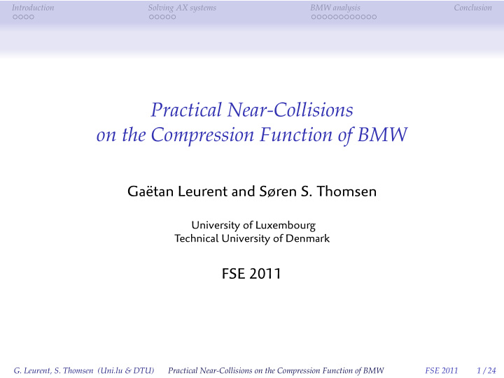 practical near collisions on the compression function of