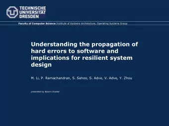 Understanding the propagation of  hard errors to software and  implications for resilient system