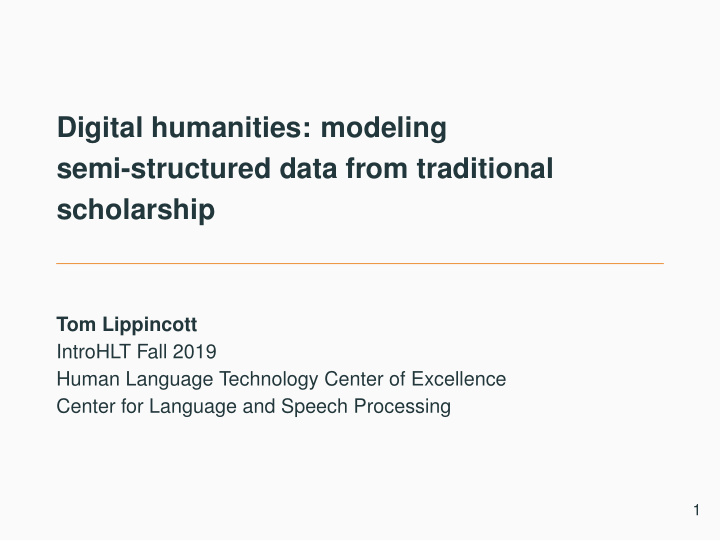 digital humanities modeling semi structured data from