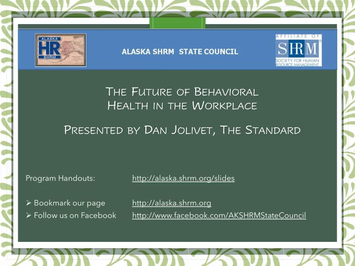 the future of behavioral health in the workplace 2020 and