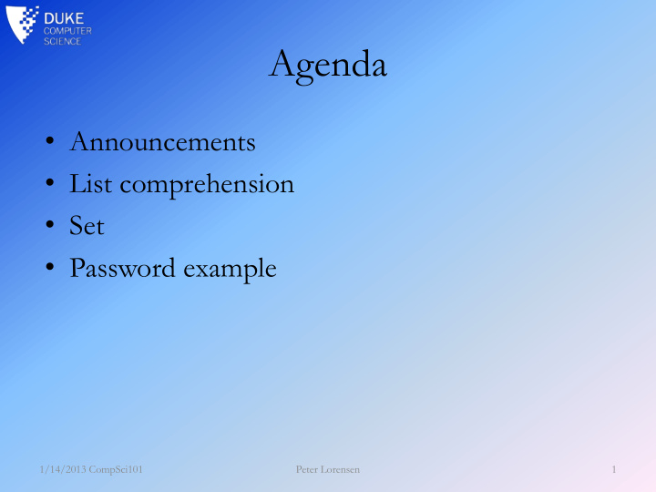 agenda