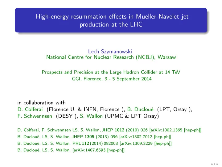 high energy resummation effects in mueller navelet jet