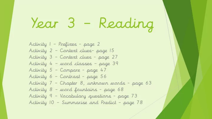 year 3 reading