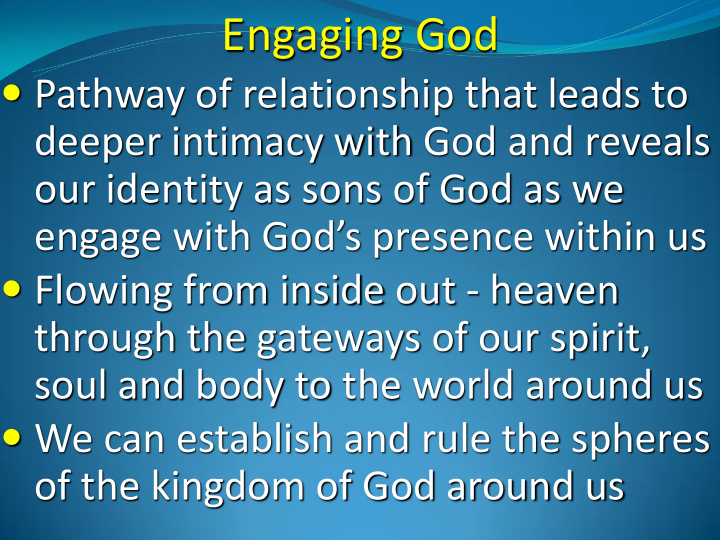 engaging god