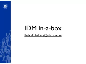 IDM in-a-box  Roland.Hedberg@adm.umu.se  &lt;owl:Class rdf:about=&quot;#OMThing&quot;&gt;