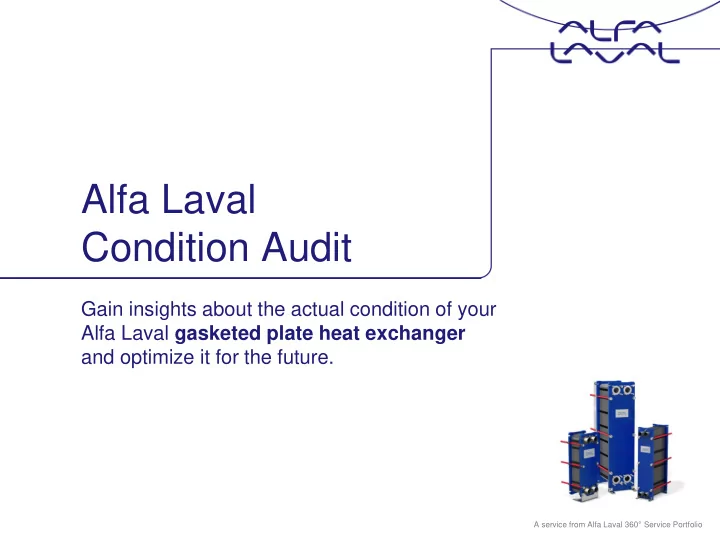 condition audit