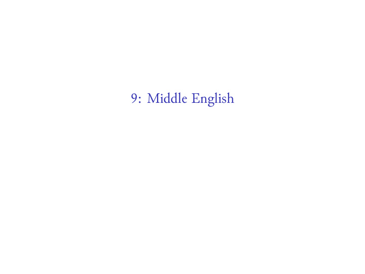 9 middle english side by side