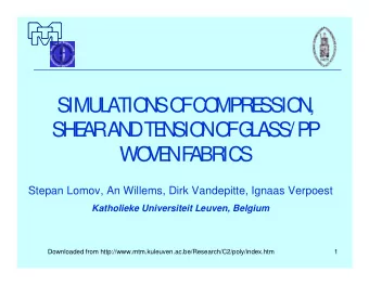 SIMU  L  A  T  IO  N  S O  F  C  O  MP  R  E  SS  IO  N  ,  SH  E  A  R  A  N  D  T  E  N  SIO  N