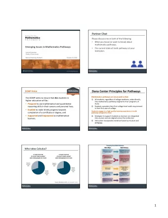 1  The Problem and Two Solutions  Comprehensive Redesign  Example of the problem:  Criminal Justice