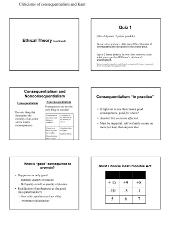 + 15  +9  +8   Mill quality as well as quantity of pleasure   Satisfaction of preferences as