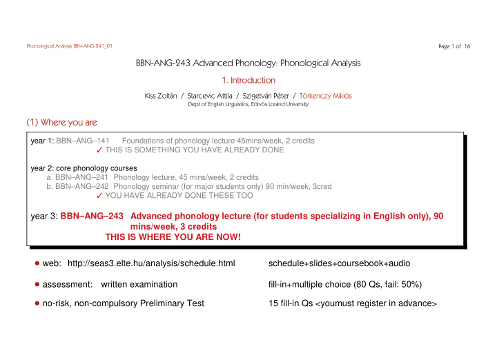 bbn ang 243 advanced phonology phonological analysis