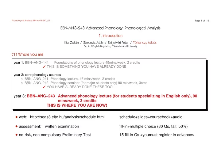 bbn ang 243 advanced phonology phonological analysis