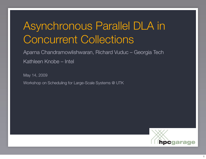 asynchronous parallel dla in concurrent collections