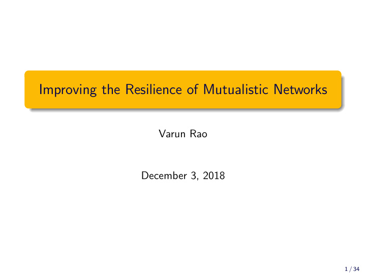 improving the resilience of mutualistic networks