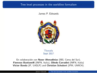 Tree level processes in the worldline formalism  James P. Edwards  Tlaxcala  Sept 2017  En