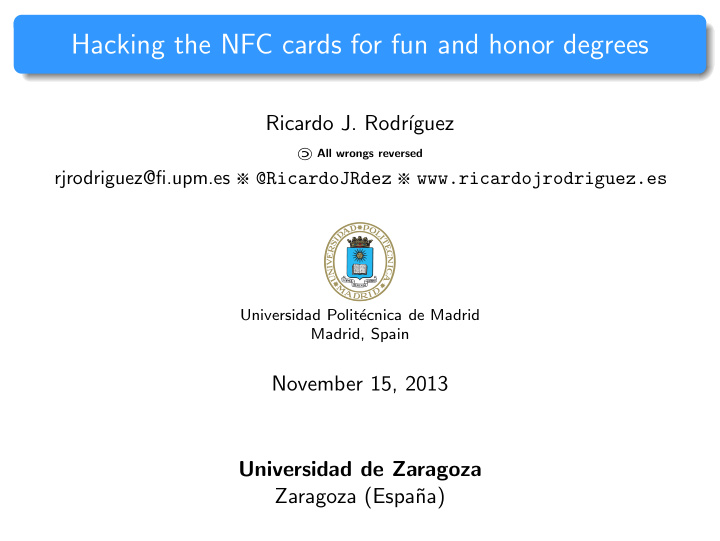 hacking the nfc cards for fun and honor degrees