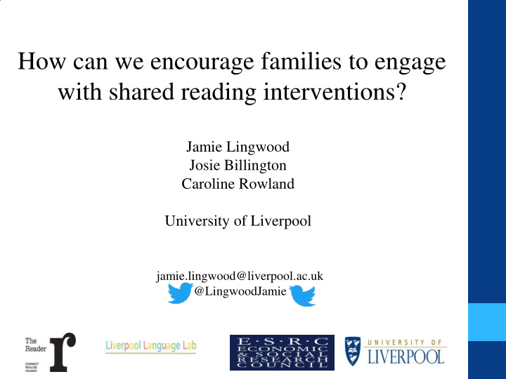 how can we encourage families to engage