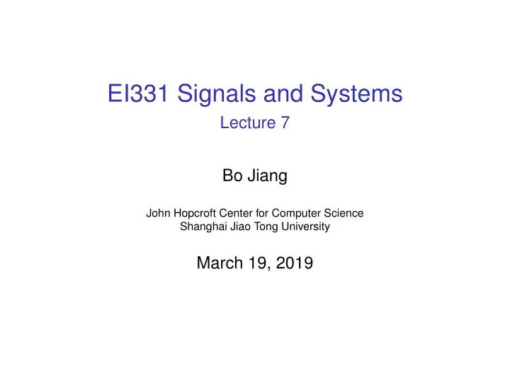 ei331 signals and systems