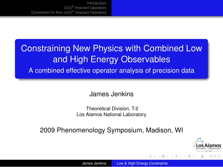constraining new physics with combined low and high