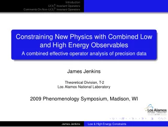 Constraining New Physics with Combined Low  and High Energy Observables  A combined effective