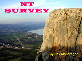 NT  NT  SU  SURVEY  RVEY  By Ray Mondragon  NT Survey -  Matthew  OUTLINE  I.  Presentation