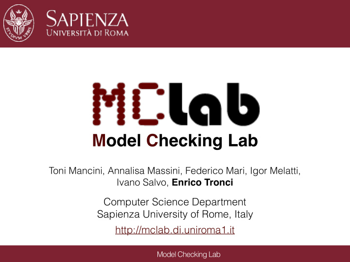 model checking lab