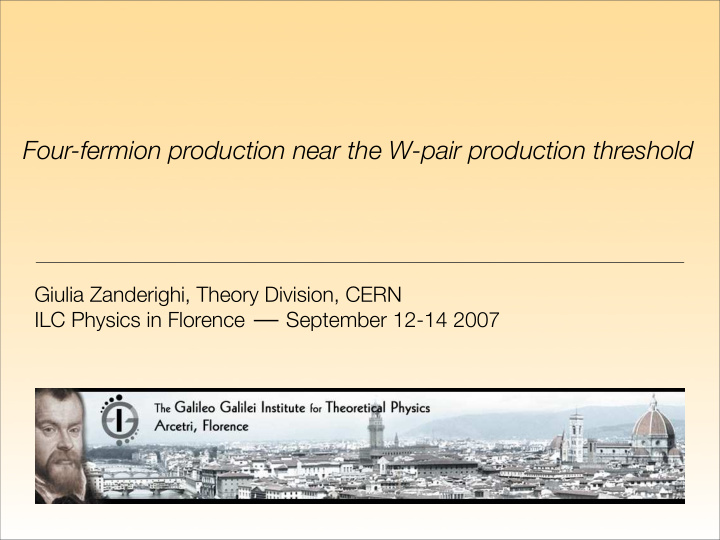 four fermion production near the w pair production