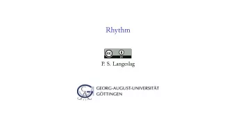 Rhythm  P  . S. Langeslag  Types of Metrical Position  Position  Notation  Expected Word Stress*